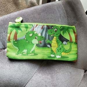 Dinosaur zippered pencil pouch
